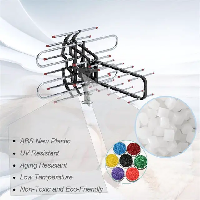 Alt view image 2 of 7 - TA-851B 360°Rotation UV Dual Frequency 45-860MHz 22-38dB Open Antenna Silver