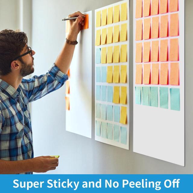 Alt view image 4 of 7 - Sticky Easel Pads, Flip Chart Paper, Large Easel Paper for Teachers, 25 x 30 Inches, Self Stick Easel Paper for White Board, 30 Sheets/Pad, 4 Pads, Super Sticky with 2 Strips of Adhesive, White