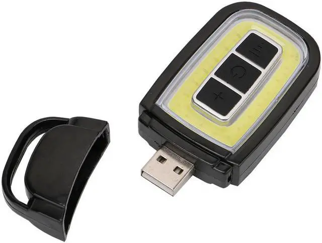 Alt view image 3 of 6 - Mini COB LED Flashlight USB Rechargeable Torch Car Key Pocket Flashlight 3 Modes Emergency Portable Camping Lantern