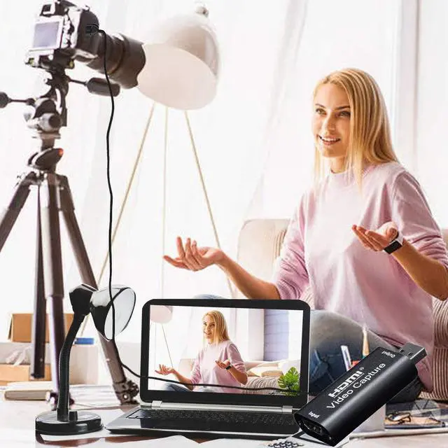 Alt view image 2 of 7 - HDMI to USB Capture Card HDMI to USB 2.0/3.0 Audio Video Capture Cards 1080p 30fps Record via DSLR Camcorder Action Cam for High Definition Acquisition, Broadcast Live