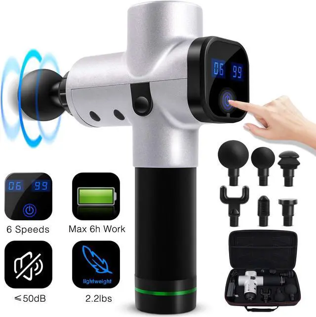 Main image of Massage Gun Deep Tissue Percussion Muscle Massager for Pain Relief, Handheld Electric Body Massager Sports Drill Portable Super Quiet Brushless Motor