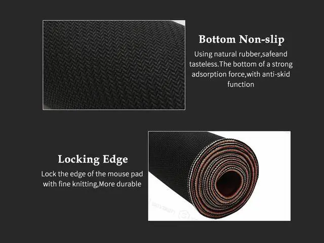 Alt view image 5 of 7 - Sovawin XXL Mousepad Rubber Mouse Mat Gaming Mouse Pad Anime Tokyo Ghoul Large XXL Mousepad Gamer Speed Locking Edge Computer Pads