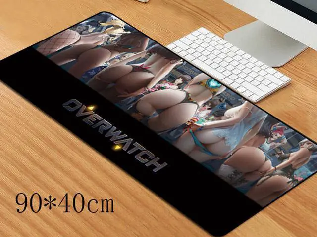Main image of Overwatch Mouse Pads XL for PC Gaming Mousepad Natural Rubber Non-slip Gaming Mouse Pad Mat Locking Edge for Computer Desktop