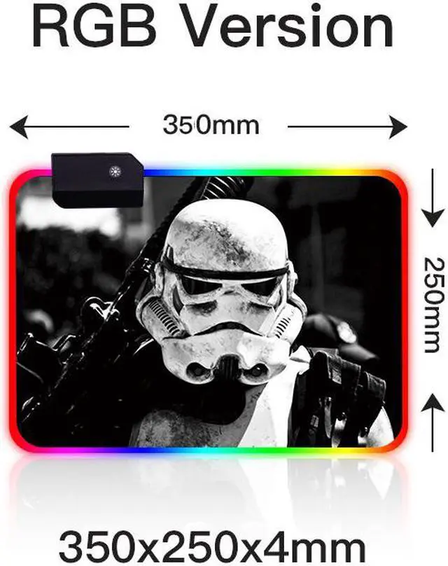 Main image of RGB Soft Gaming Mouse Pad Glowing Led Extended Mousepad Non-Slip Rubber Base Computer Keyboard Pad Mat