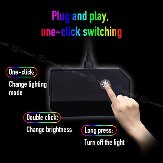 Alt view image 3 of 7 - RGB LED Gaming Mouse Pad Esports Player Non-slip Color Mousepad