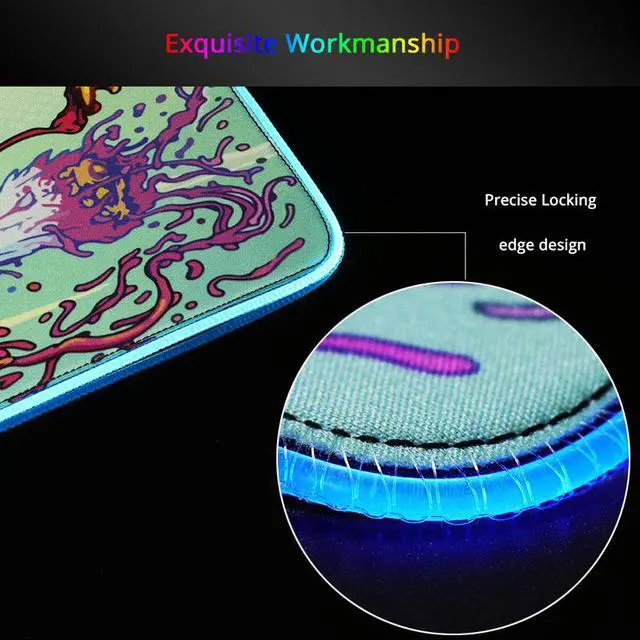 Alt view image 6 of 7 - RGB Gaming Mouse Pad Large 900x400mm XL Red Dragon Pattern Computer Desk Mat Pad with LED Backlight For PC Laptop