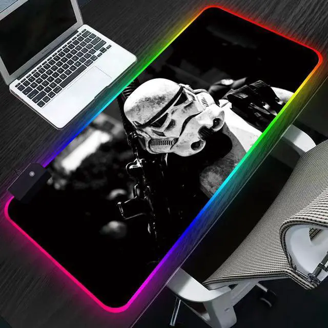 Alt view image 2 of 7 - RGB Soft Gaming Mouse Pad Glowing Led Extended Mousepad Non-Slip Rubber Base Computer Keyboard Pad Mat