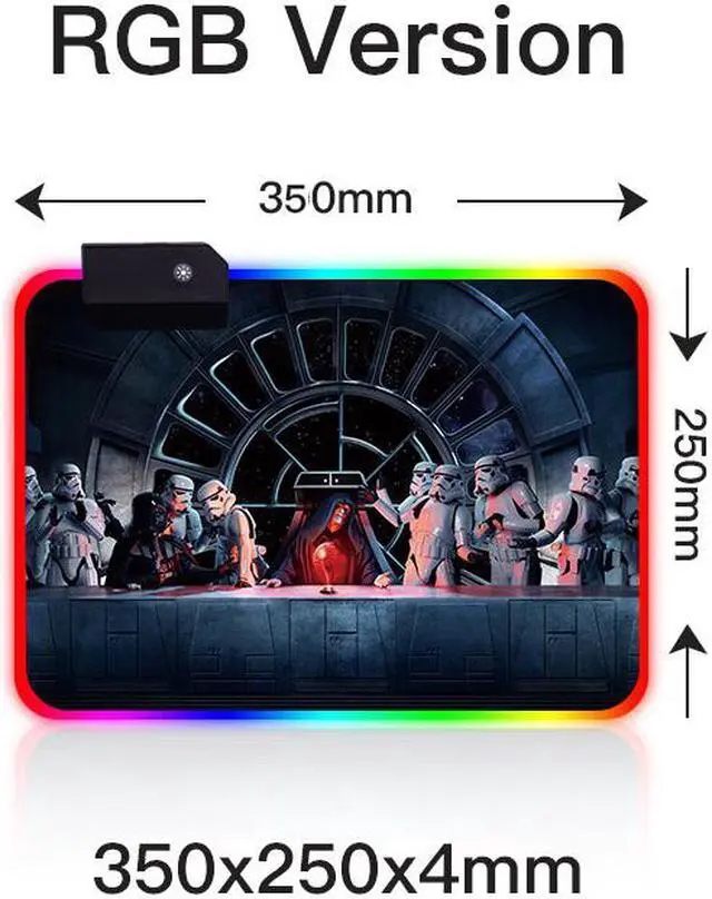 Main image of Gaming Mouse Pad RGB LED XL Large Computer Mousepad Keyboard Mat Pad