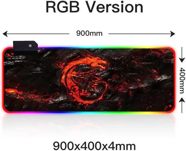 Main image of RGB LED Gaming Mouse Pad Esports Player Non-slip Color Mousepad