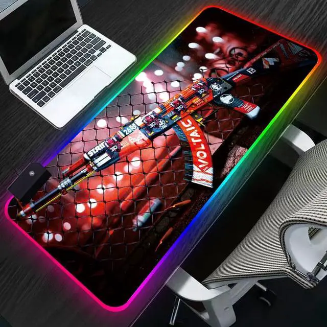 Alt view image 2 of 7 - Large RGB LED Gaming Mouse Pad Gamer Mousepad LED Light Illuminated USB Wired Colorful Luminous Non-Slip Mouse Mice