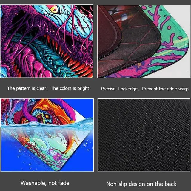 Alt view image 4 of 7 - SOVAWIN Mouse Pads XL Mousepad Rubbe 900x400mm Gaming mouse pad Non-slip Large with Locking Edge