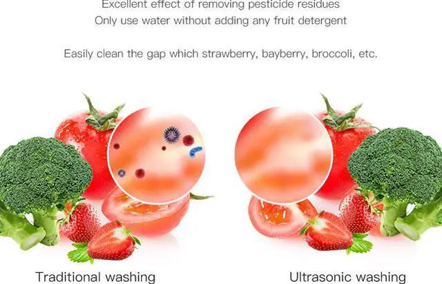 Alt view image 3 of 7 - SOVAWIN Jewelry Cleaner - Mini Ultrasonic Cleaner 110V 7kHz Professional Washing Machine, Cleaners for Glasses Denture, Vegetables Fruit, Silver Diamond Ear Ring Washer