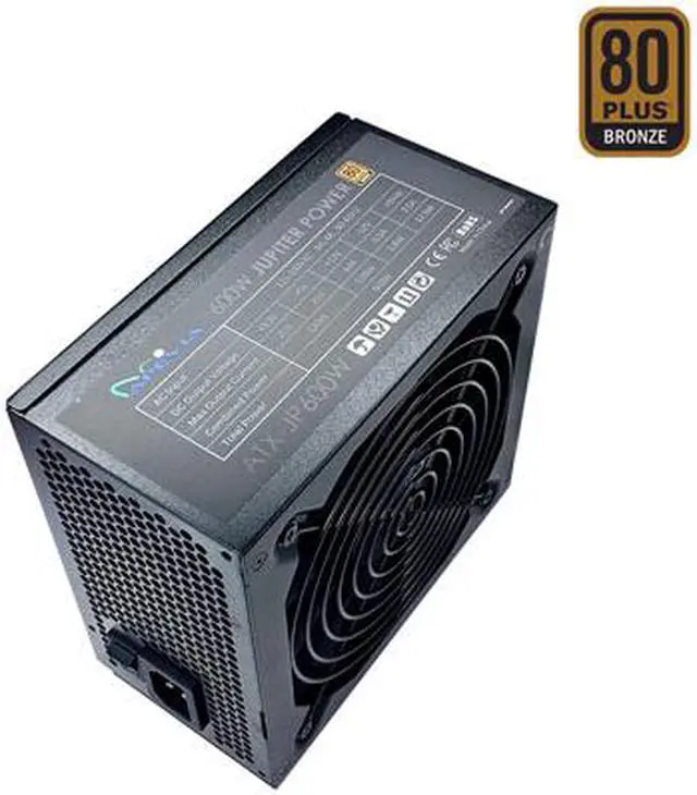 Alt view image 4 of 6 - APEVIA Jupiter Series ATX-JP600W 600 W ATX12V SLI CrossFire 80 PLUS BRONZE Certified Power Supply
