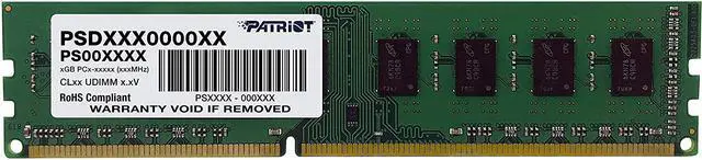 Main image of Patriot Memory Signature 4GB DDR3 1600 (PC3-12800) CL11 1.5V 240-Pin UDIMM Memory Module - PSD34G16002
