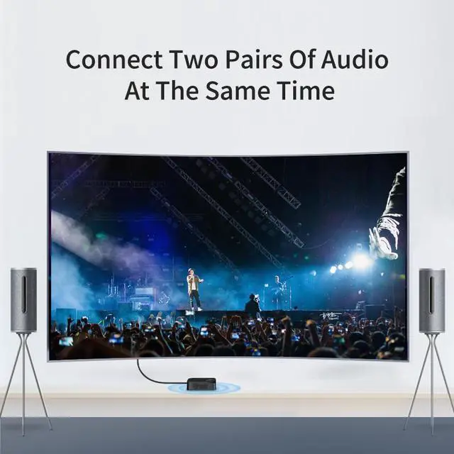 Alt view image 4 of 5 - 2 in 1 Wireless Bluetooth 5.0 Receiver Transmitter aptX HD Audio 3.5mm AUX/SPDIF/Type-C adapter for TV/Headphone/Car/PC