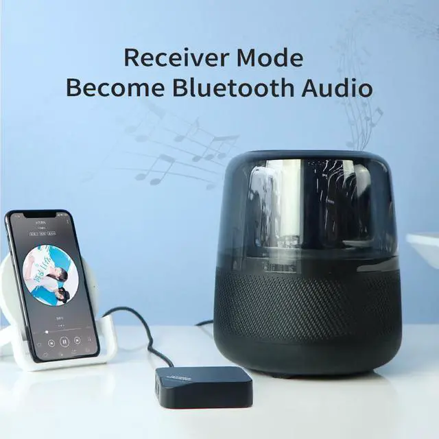 Alt view image 3 of 5 - 2 in 1 Wireless Bluetooth 5.0 Receiver Transmitter aptX HD Audio 3.5mm AUX/SPDIF/Type-C adapter for TV/Headphone/Car/PC