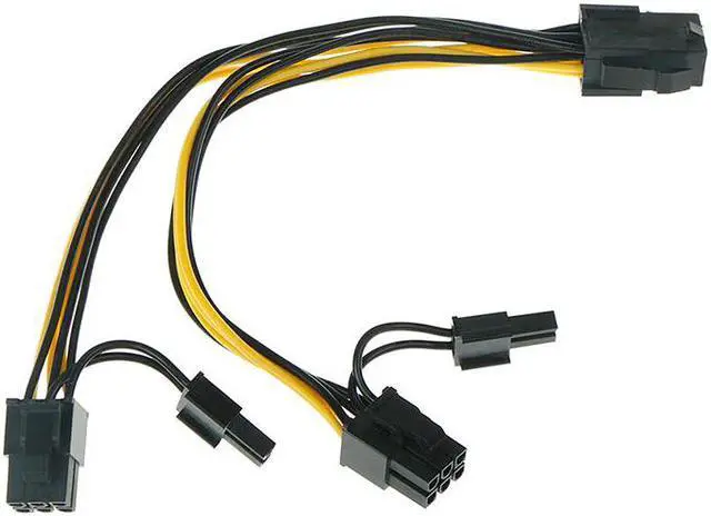 Alt view image 2 of 5 - Cable Power Connector 30cm Cable GPU PCI-E 8Pin to Double PCI-E PCI Expres 8Pin(6Pin+2Pin) 1Pcs