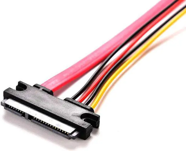 Alt view image 5 of 5 - 0.3M 22Pin SATA Male to 7+15 Pin Female Serial ATA SATA Cable Data Power Combo Hard drive Extension Cable Connector