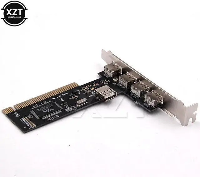 Alt view image 3 of 5 - Arrival USB 2.0 4 Port 480Mbps High Speed VIA HUB PCI Controller Card Adapter PCI Cards