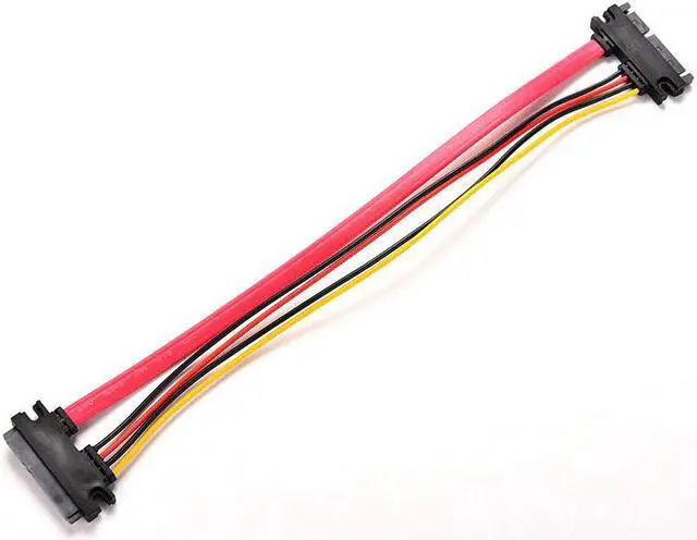 Alt view image 3 of 5 - 0.3M 22Pin SATA Male to 7+15 Pin Female Serial ATA SATA Cable Data Power Combo Hard drive Extension Cable Connector