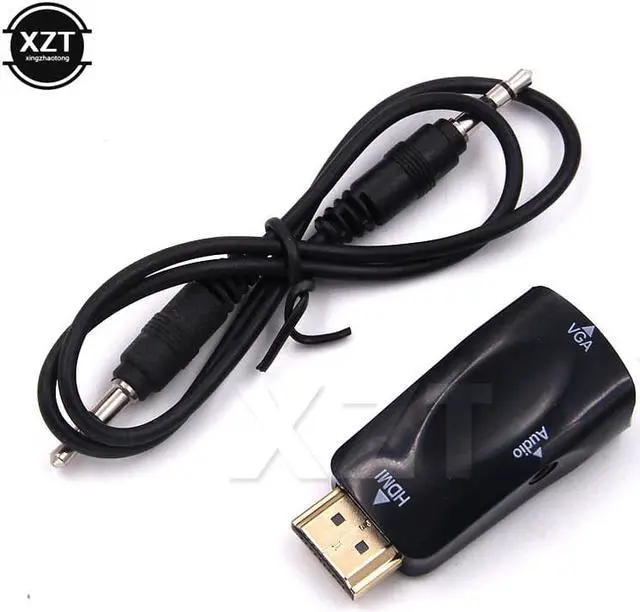 Alt view image 4 of 5 - to VGA Adapter 1080P with 3.5MM 3.5 AUX Audio Cable  Converter Male to Female For PC Laptop Projector Computer TV box