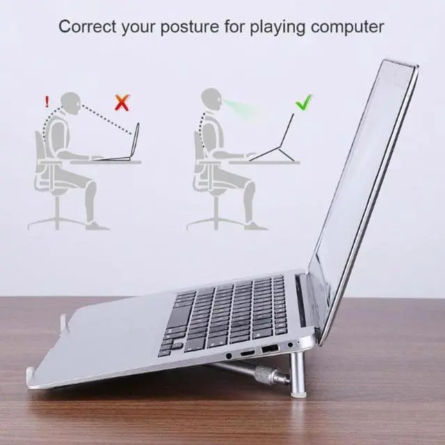 Alt view image 5 of 6 - Portable Laptop Stand Holder Folding Adjustable Laptop Stand Notebook Stand Aluminium Laptop X Stand for Macbook Laptop Notobook