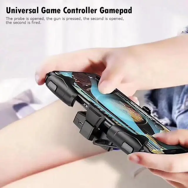 Alt view image 3 of 5 - Mobile Game Controller for PUBG Trigger Fire Button Aim Key L1R1 Shooter Mobile Gamepad Smart Phone Shooter Joystick