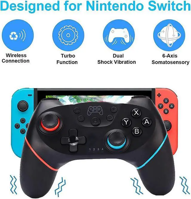 Alt view image 2 of 5 - Bluetooth Gamepad For Nintend Switch Pro NS-Switch Game Joystick Dual Motor Vibration Controller For Switch Console