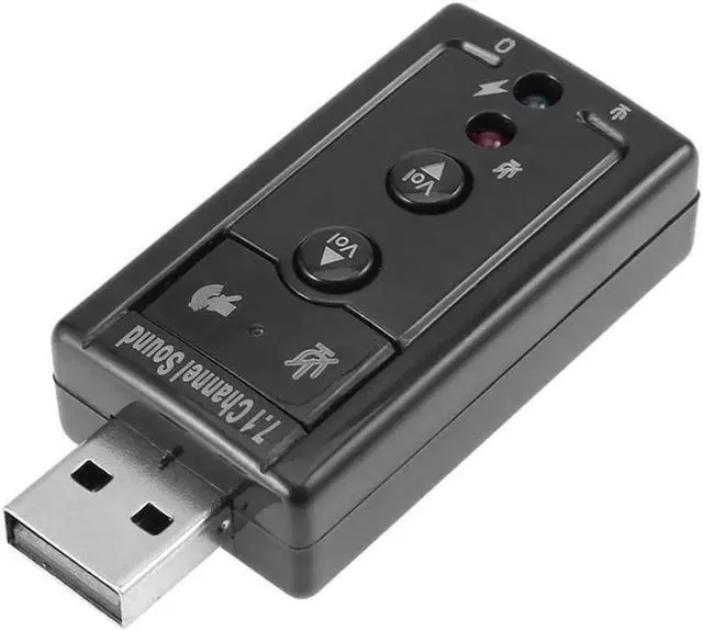 Alt view image 5 of 5 - 3.5mm AUX Headphone Microphone 7.1 Virtual USB Sound Card External Audio Adapter Stereo Headset Supports 3D Sound