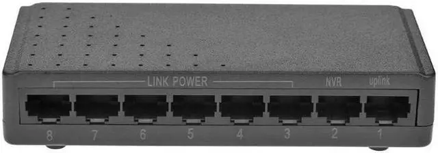 Alt view image 4 of 5 - 1set  8 Ports 6+2 PoE Switch Injector Power Over Ethernet without Power Adapter Family Network System 10/100M Accessories
