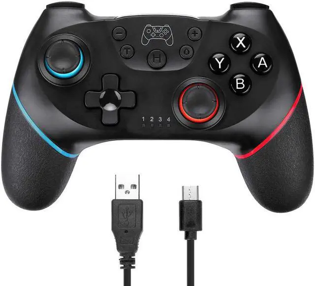 Alt view image 2 of 5 - Pro Game Console Gamepad Bluetooth Game joystick Controller 6-Axis Gyro Wireless Game pad for Nintendo Switch