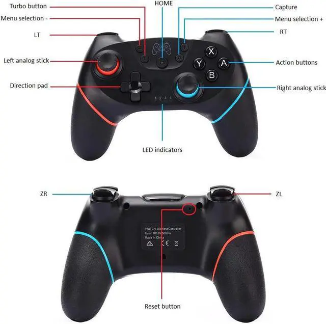 Alt view image 5 of 5 - Bluetooth Gamepad For Nintend Switch Pro NS-Switch Game Joystick Dual Motor Vibration Controller For Switch Console