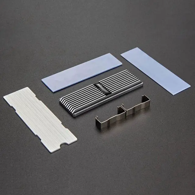 Alt view image 5 of 6 - M2 nvme Heatsink Heat Dissipation Radiator M.2 Cooling Heat Sink Heat Thermal Pads Cooler Vest For NVME NGFF M.2 2280 SSD