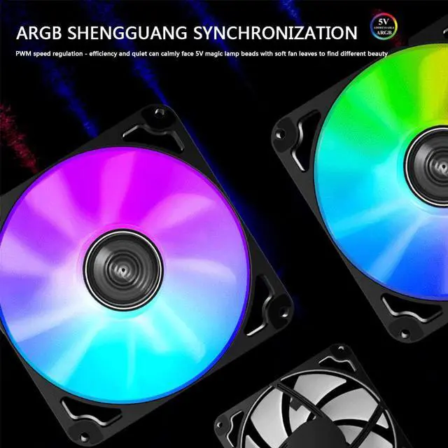 Alt view image 4 of 5 - FR140S 14cm Computer Case Cooling Fan ARGB PWM Gorgeous Chassis Radiator Video Graphics Card Water Cooler Radiator