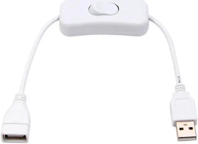 Main image of For Hard Disc Network USB Cable LED Lamp Power Line 28cm USB Extension Patch Cord Male To Female Switch ON OFF Cable Toggle