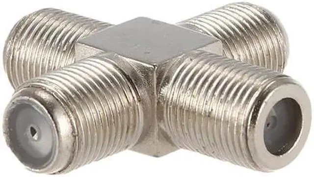 Alt view image 3 of 5 - Hot 3C-5-Pack 4-way F-Type Coax Cable Splitter Combiner Female to 4 Female for Video VCR Antenna TV Cable Satellite,Silver