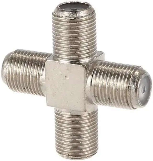 Alt view image 2 of 5 - Hot 3C-5-Pack 4-way F-Type Coax Cable Splitter Combiner Female to 4 Female for Video VCR Antenna TV Cable Satellite,Silver