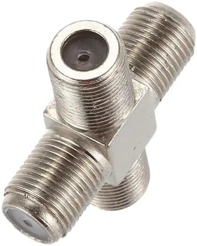 Alt view image 5 of 5 - Hot 3C-5-Pack 4-way F-Type Coax Cable Splitter Combiner Female to 4 Female for Video VCR Antenna TV Cable Satellite,Silver