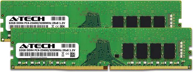 A-Tech 64GB (2x32GB) DDR4 3200MHz DIMM PC4-25600 UDIMM Non-ECC