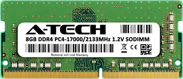 Alt view image 2 of 7 - A-Tech 8GB DDR4 2133MHz SODIMM PC4-17000 Non-ECC Unbuffered CL15 1.2V 260-Pin SO-DIMM Laptop Notebook Computer RAM Memory Upgrade Module