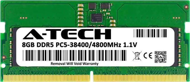 Alt view image 2 of 4 - A-Tech 8GB DDR5 4800MHz SODIMM PC5-38400 Non-ECC Unbuffered CL40 1.1V 262-Pin SO-DIMM Laptop Notebook Computer RAM Memory Upgrade Module