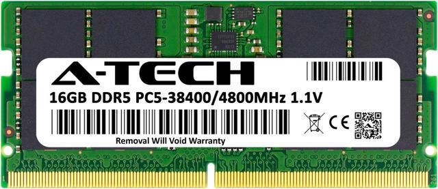 A-Tech 16GB DDR5 4800MHz SODIMM PC5-38400 Non-ECC Unbuffered CL40