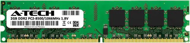 Alt view image 2 of 6 - A-Tech 2GB DDR2 1066MHz DIMM PC2-8500 UDIMM Non-ECC 1.8V CL7 240-Pin Desktop Computer RAM Memory Upgrade Module