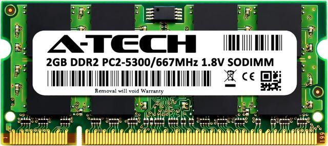 Alt view image 2 of 6 - A-Tech 2GB RAM for Apple MacBook Pro (Mid 2007, Early 2008), MacBook (Late 2007, Early 2008, Early 2009), iMac (Mid 2007) | DDR2 667MHz PC2-5300 SODIMM 200-Pin Memory Upgrade
