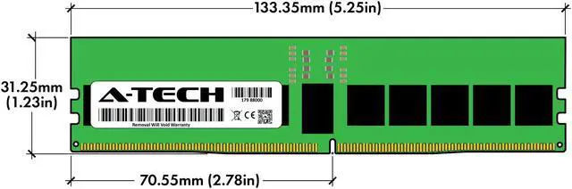 Alt view image 3 of 6 - 32GB RAM Replacement for Hynix HMCG84AEBRA, HMCG84AEBRA115N, HMCG84MEBRA, HMCG84MEBRA107N, HMCG84MEBRA113N | DDR5 4800MHz PC5-38400 ECC RDIMM 1Rx4 Server Memory