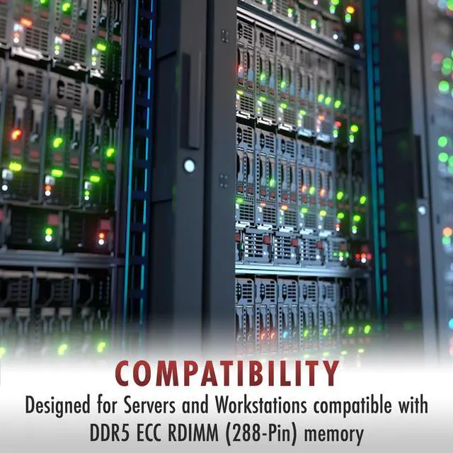 Alt view image 4 of 7 - A-Tech 64GB (2x32GB) 2Rx8 PC5-44800R DDR5 5600 MHz EC8 RDIMM ECC Registered DIMM 288-Pin Dual Rank x8 Server & Workstation RAM Memory Upgrade Kit