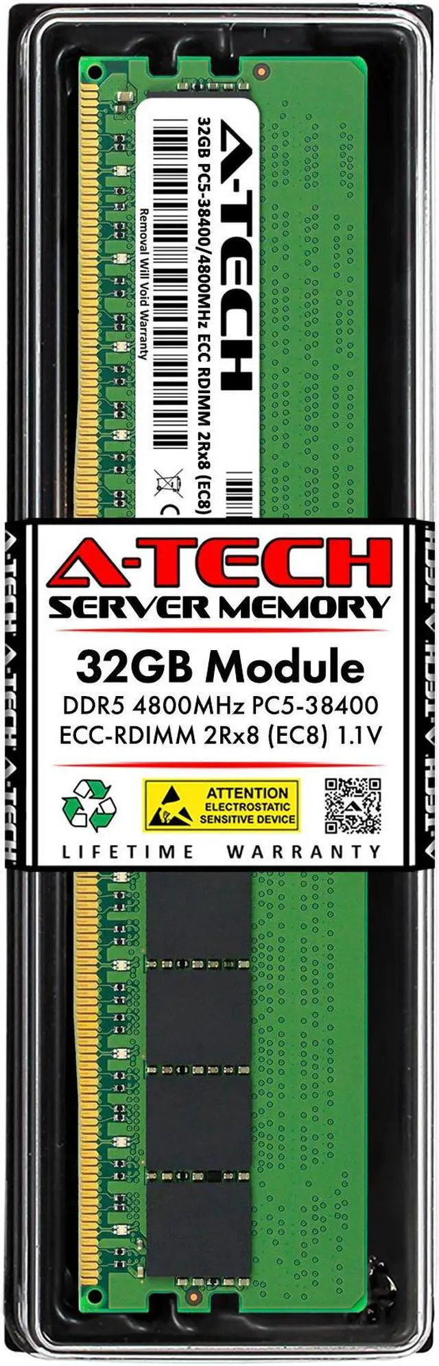 Main image of 32GB RAM Replacement for Hynix HMCG88MEBRA113N, HMCG88MEBRA115N, HMCG88MEBRA174N | DDR5 4800MHz PC5-38400 ECC RDIMM 2Rx8 Server Memory