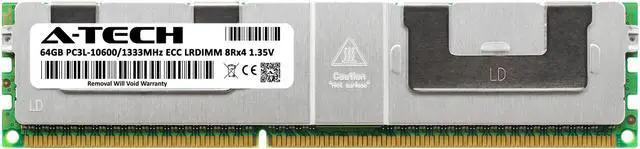 Alt view image 2 of 6 - 64GB RAM Replacement for IBM-Lenovo 46W0741 | DDR3 1333MHz PC3L-10600 ECC LRDIMM 8Rx4 Server Memory