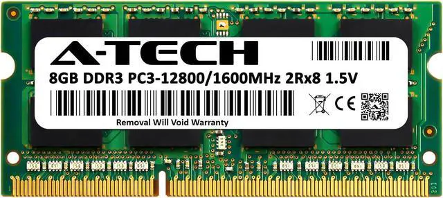 Alt view image 2 of 6 - 8GB RAM Replacement for Kingston KAC-MEMK/8G, KFJ-FPC3C/8G, KTL-TP3C/8G, M1G64K110 | DDR3 1600MHz PC3-12800 SODIMM 2Rx8 Laptop Memory