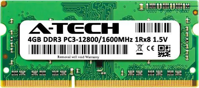 Alt view image 2 of 6 - 4GB RAM Replacement for Kingston KAC-MEMKS/4G, KAS-N3CS/4G, KTH-X3CS/4G, KTT-S3CS/4G | DDR3 1600MHz PC3-12800 SODIMM 1Rx8 Laptop Memory